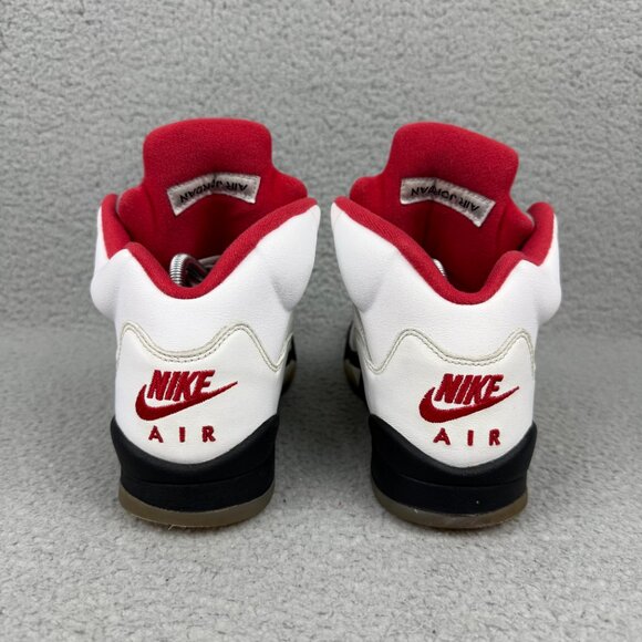 Jordan 5 GS Youth 6 Y Shoes White Fire Red Nike Air Retro 2020 Kids 6Y Sneaker 2 - Picture 5 of 11